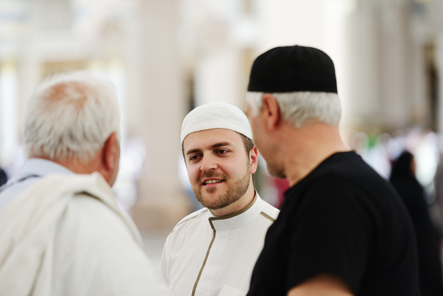 Muslim Arabic Brothers Meeting Together 